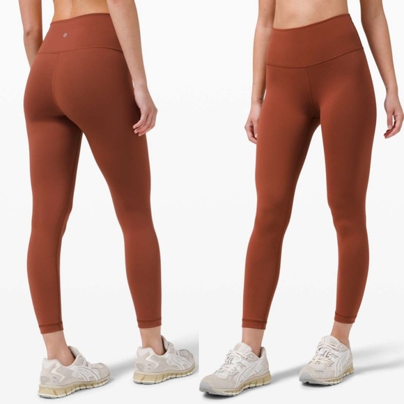 Lululemon Wunder Train High Rise Tight Dark Terracotta Leggings 14 NWT - Picture 1 of 10